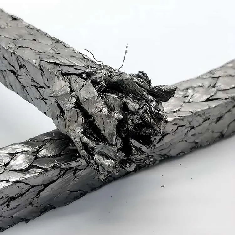 Empaquetadura de grafito reforzada con alambre metálico