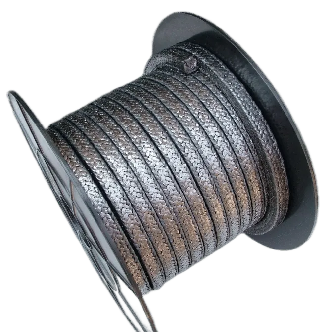 Empaquetadura de grafito con esquinas de fibra de carbono