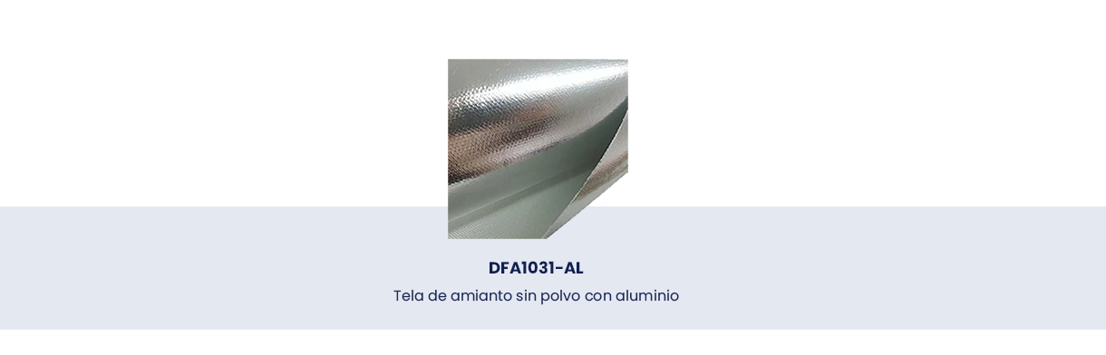 Tela de amianto sin polvo con aluminio